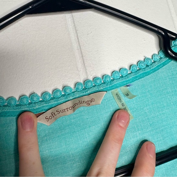 🐠Soft Surroundings Beach Coverup Tunic Dress Fish Print Medium Summer Vacation - Picture 4 of 7